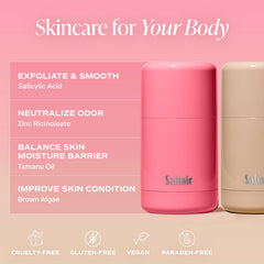 Saltair deodorant texture detail illustrating smooth application and quick drying
