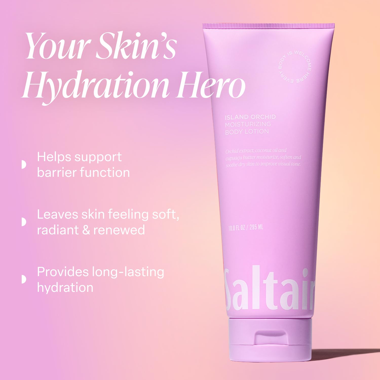 Saltair tube cap and label close-up highlighting ingredients