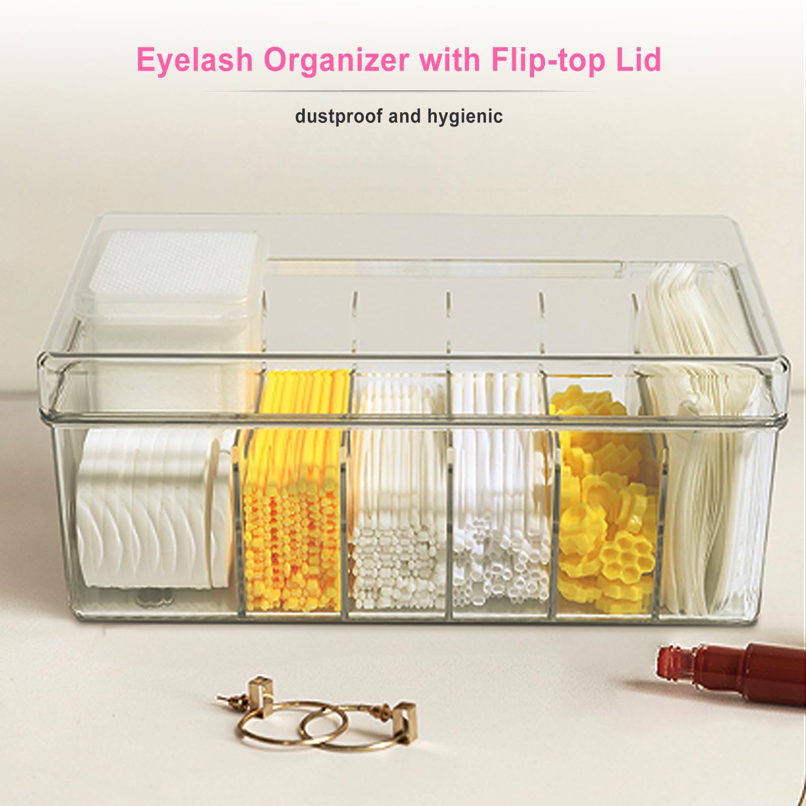 Samchilderlan filled with wands, adhesives and micro brushes for efficient workflow