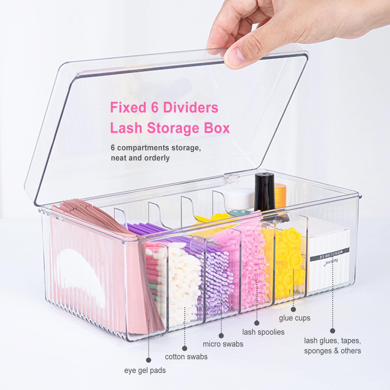 Samchilderlan organizer on a lash cart keeping disposables hygienic and within reach