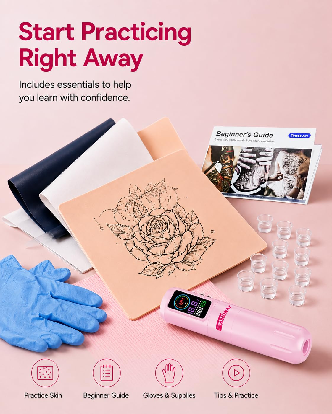 Samonay practice skin and transfer paper for safe skill practice