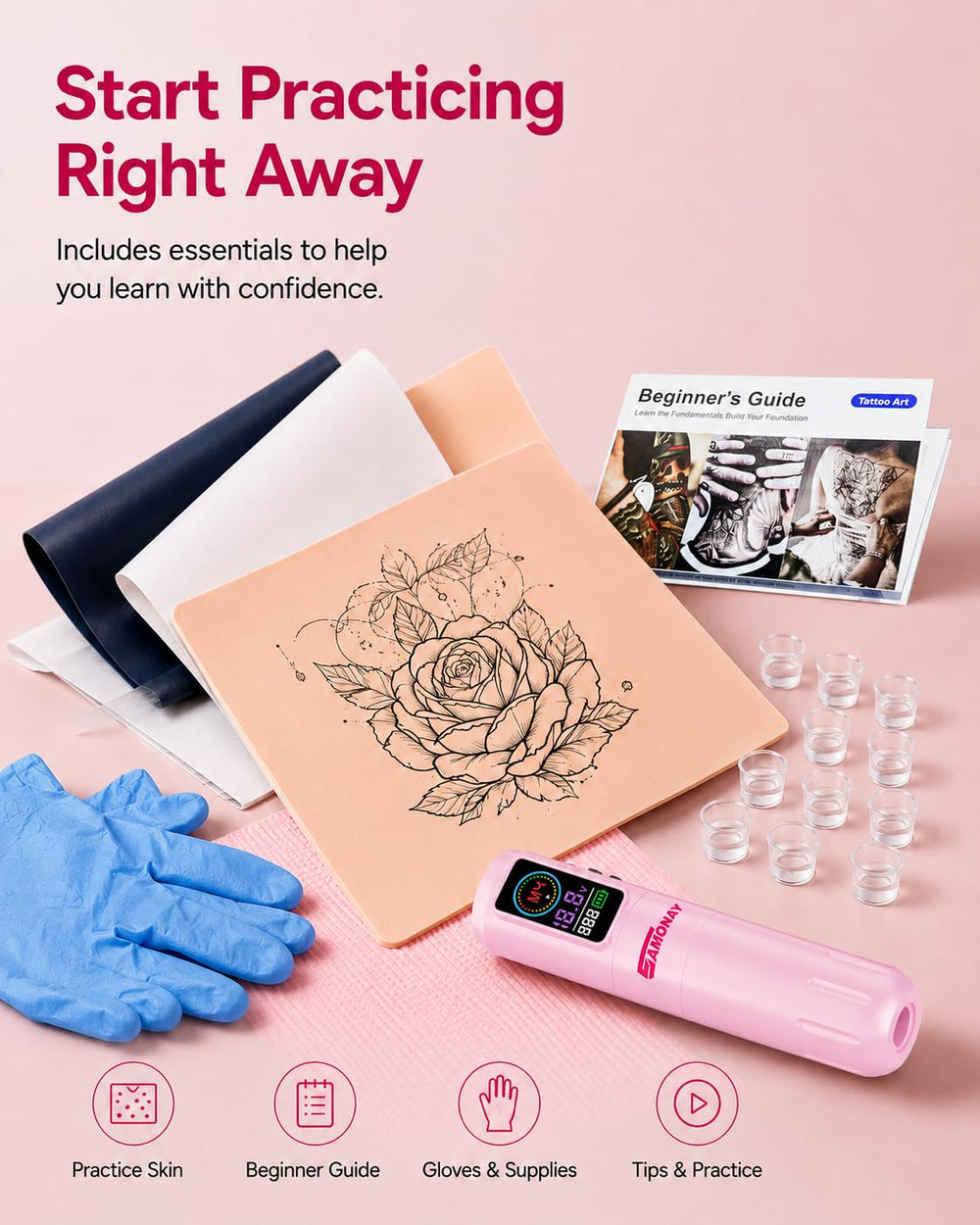 Samonay practice skin and transfer paper for safe skill practice