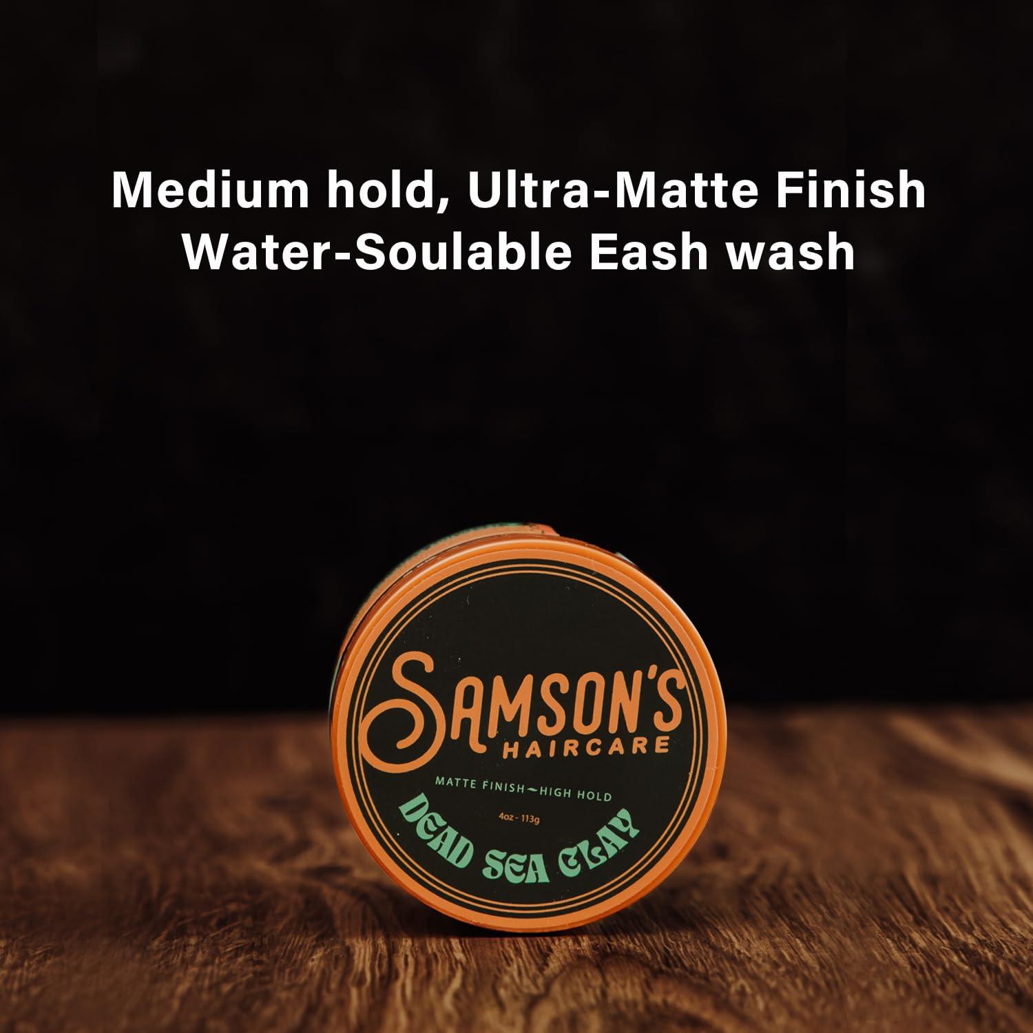 SAMSON'S HAIRCARE Dead Sea clay close-up highlighting mineral-rich texture benefit