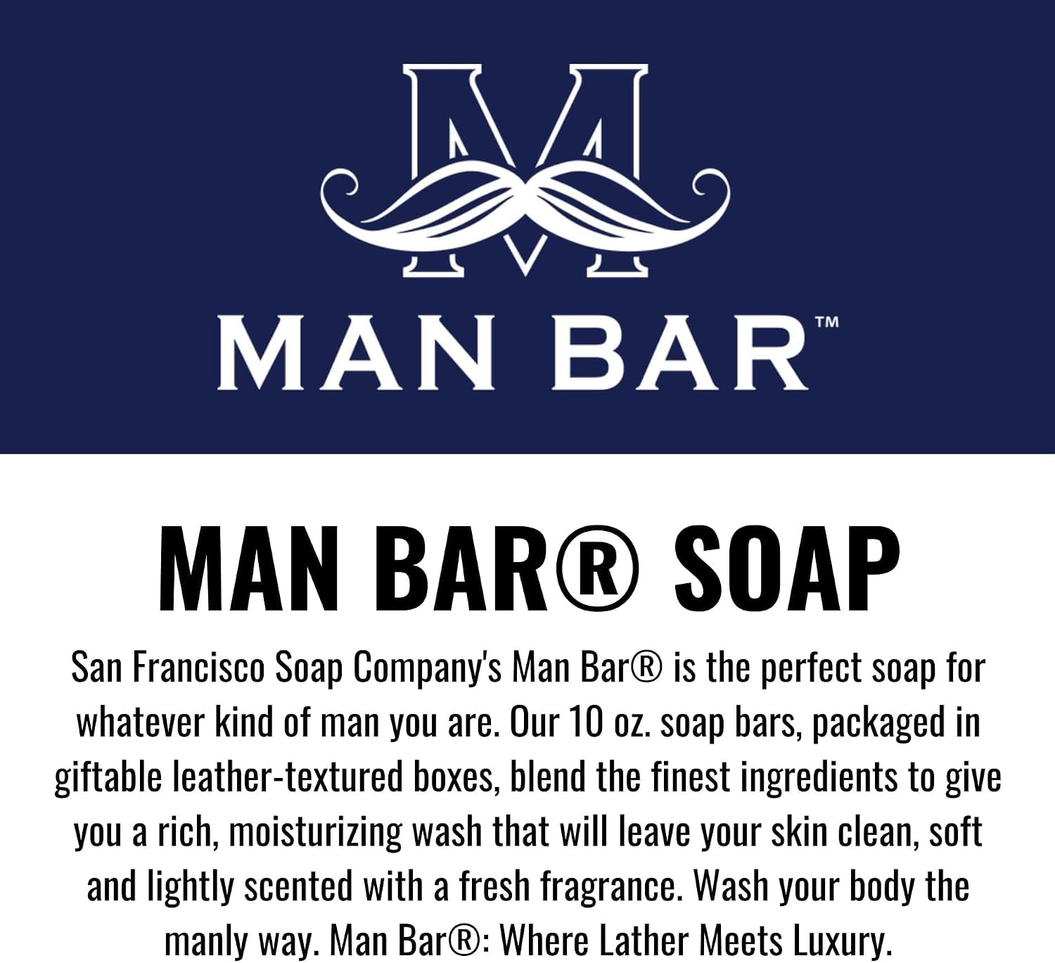 San Francisco Soap Company back of Midnight Amber packaging with product details