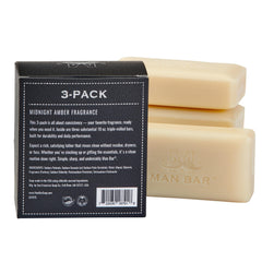 San Francisco Soap Company three 10 oz Midnight Amber bars grouped for value