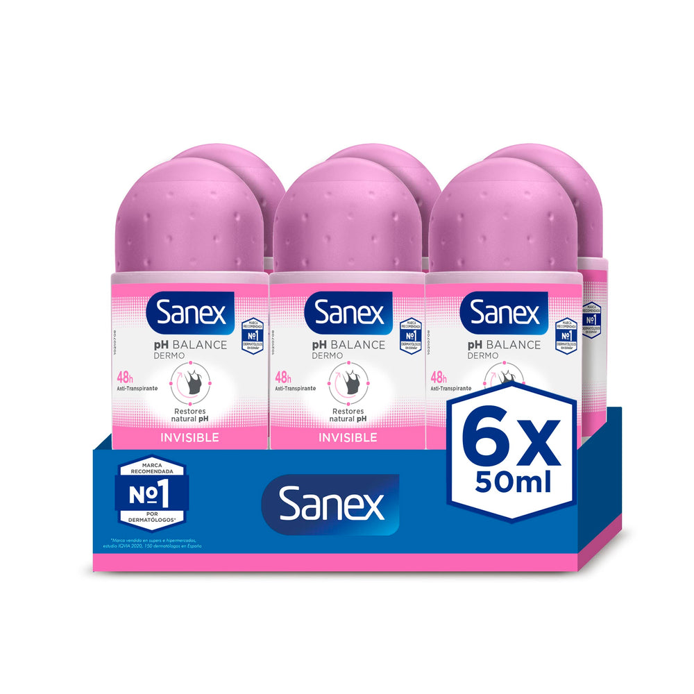 Sanex roll-on front packaging showing size and branding for easy selection