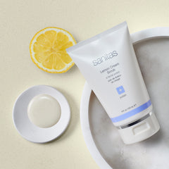 Sanitas in-hand application demonstrating easy spreadability and hydrated skin benefit