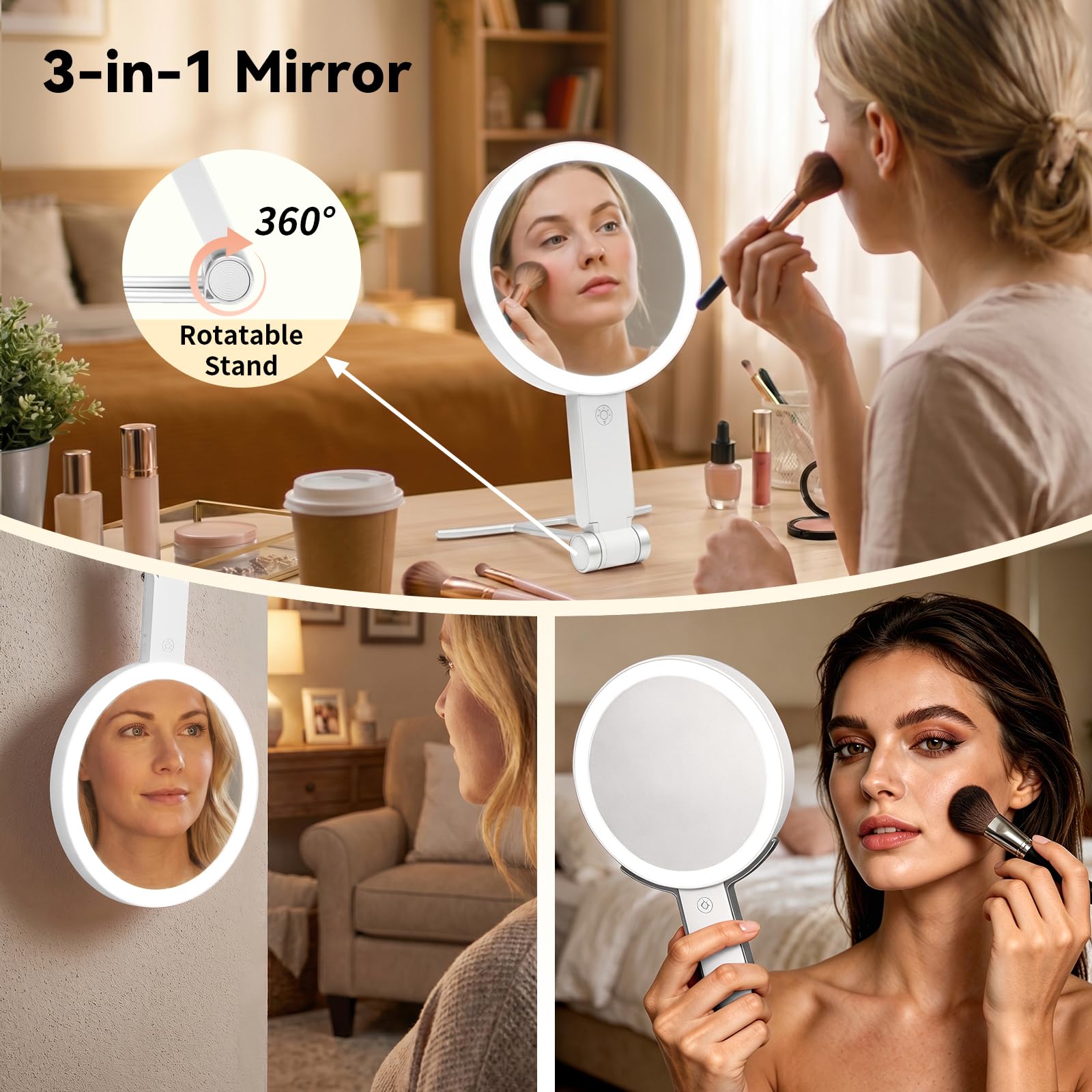 SANYCASA 30X magnifier closeup revealing fine-detail precision for makeup