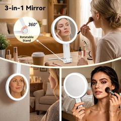 SANYCASA 30X magnifier closeup revealing fine-detail precision for makeup