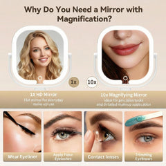 SANYCASA LED lighting demo with three color modes for accurate makeup matching