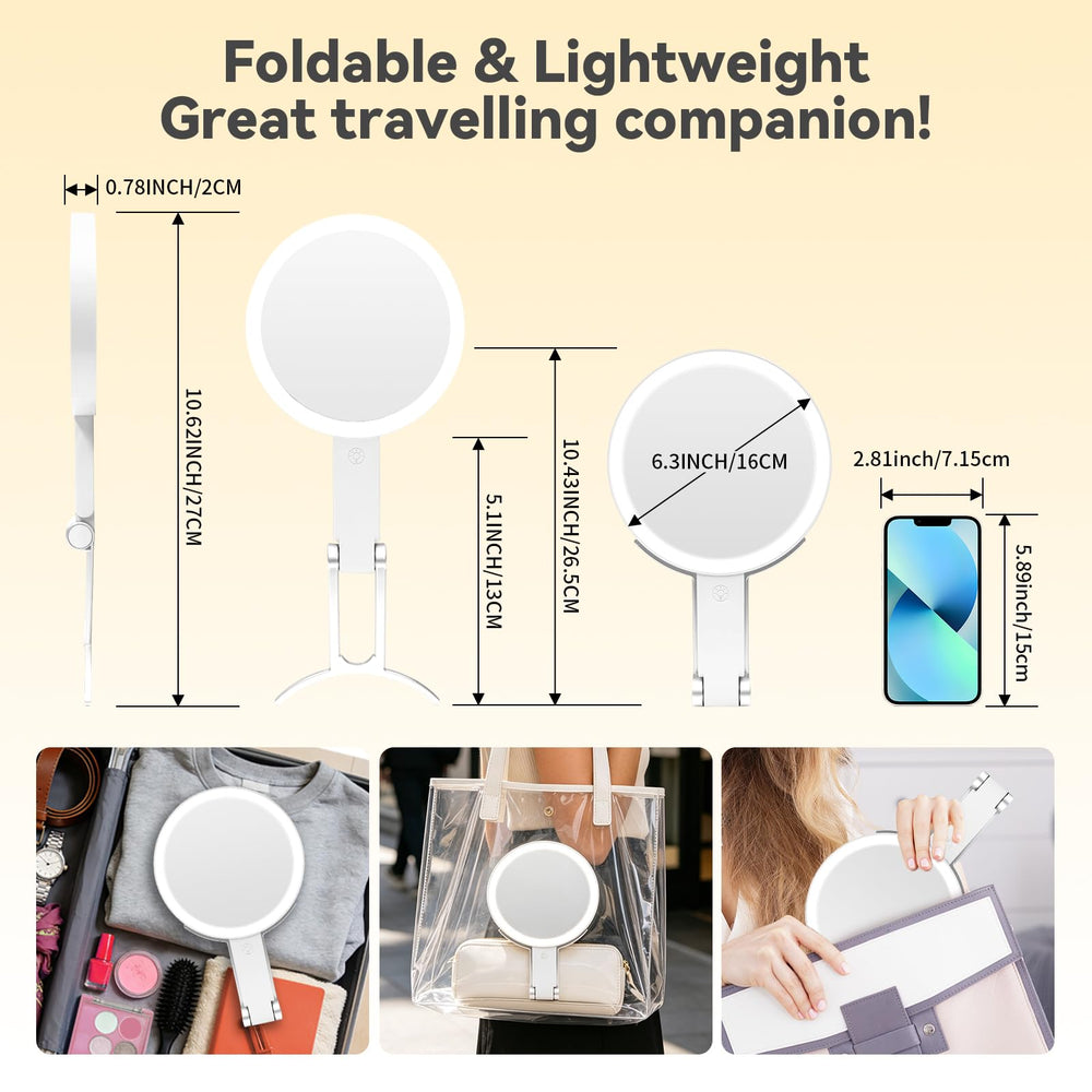 SANYCASA on tabletop vanity demonstrating full-face makeup lighting benefit