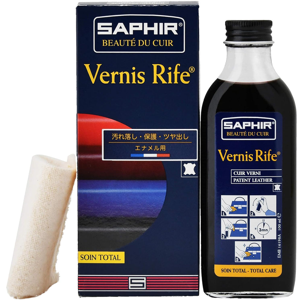 SAPHIR Vernis Rife front packaging showing bottle and label with clear product identity and benefit