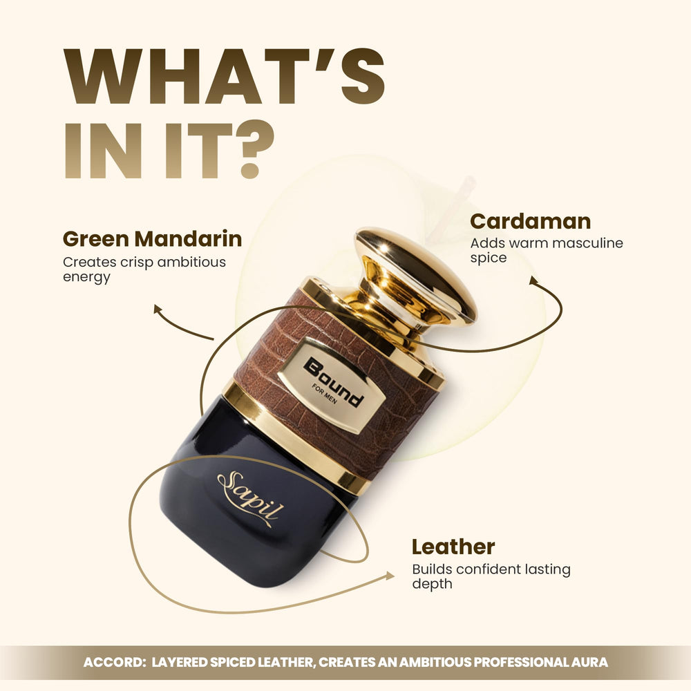 Sapil Bound side label detail displaying product information clearly