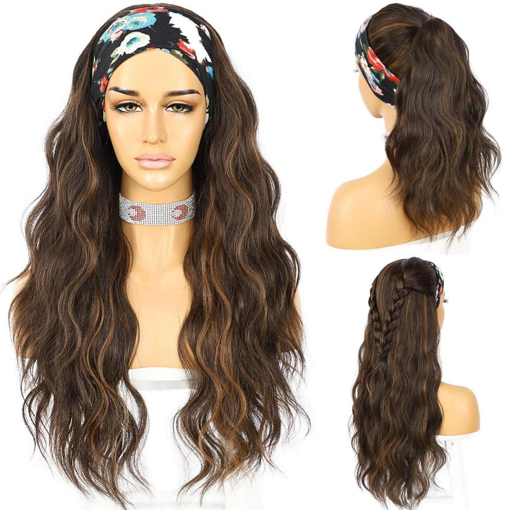 SAPPHIREWIGS front packaging view showing natural mix brown and secure fit