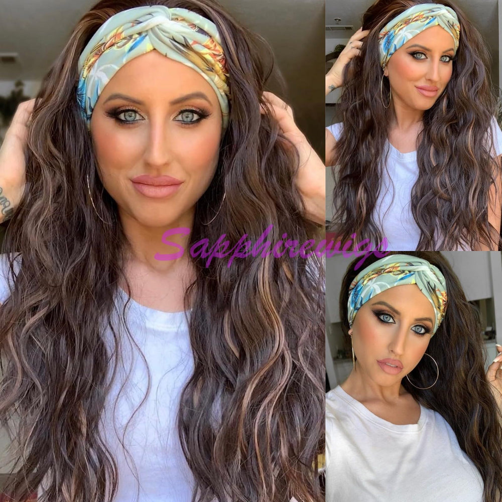 SAPPHIREWIGS model showing 26 inch length for long flowing waves
