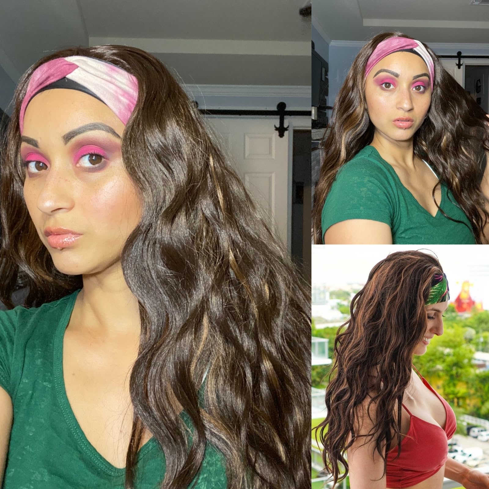 SAPPHIREWIGS mix brown color gradient enhancing natural dimension