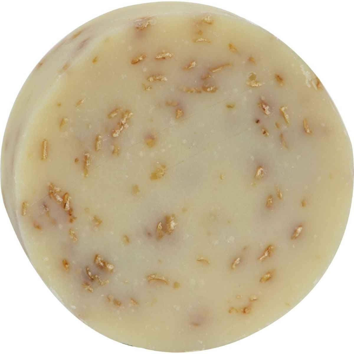 Sappo Hill oatmeal soap lather closeup demonstrating gentle exfoliation and moisturizing effect