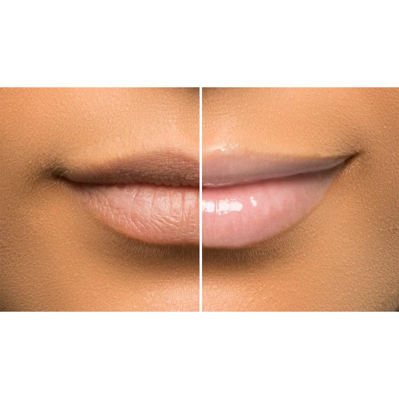 Sara Happ gloss applied on lips showing luminous hydration and subtle shimmer