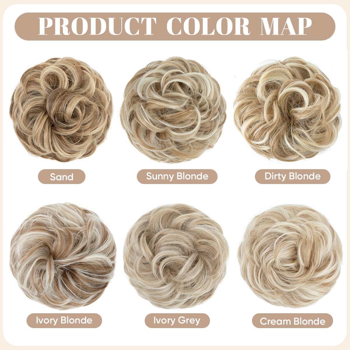 SARLA bun piece worn in ponytail demonstrating easy attachment and volume