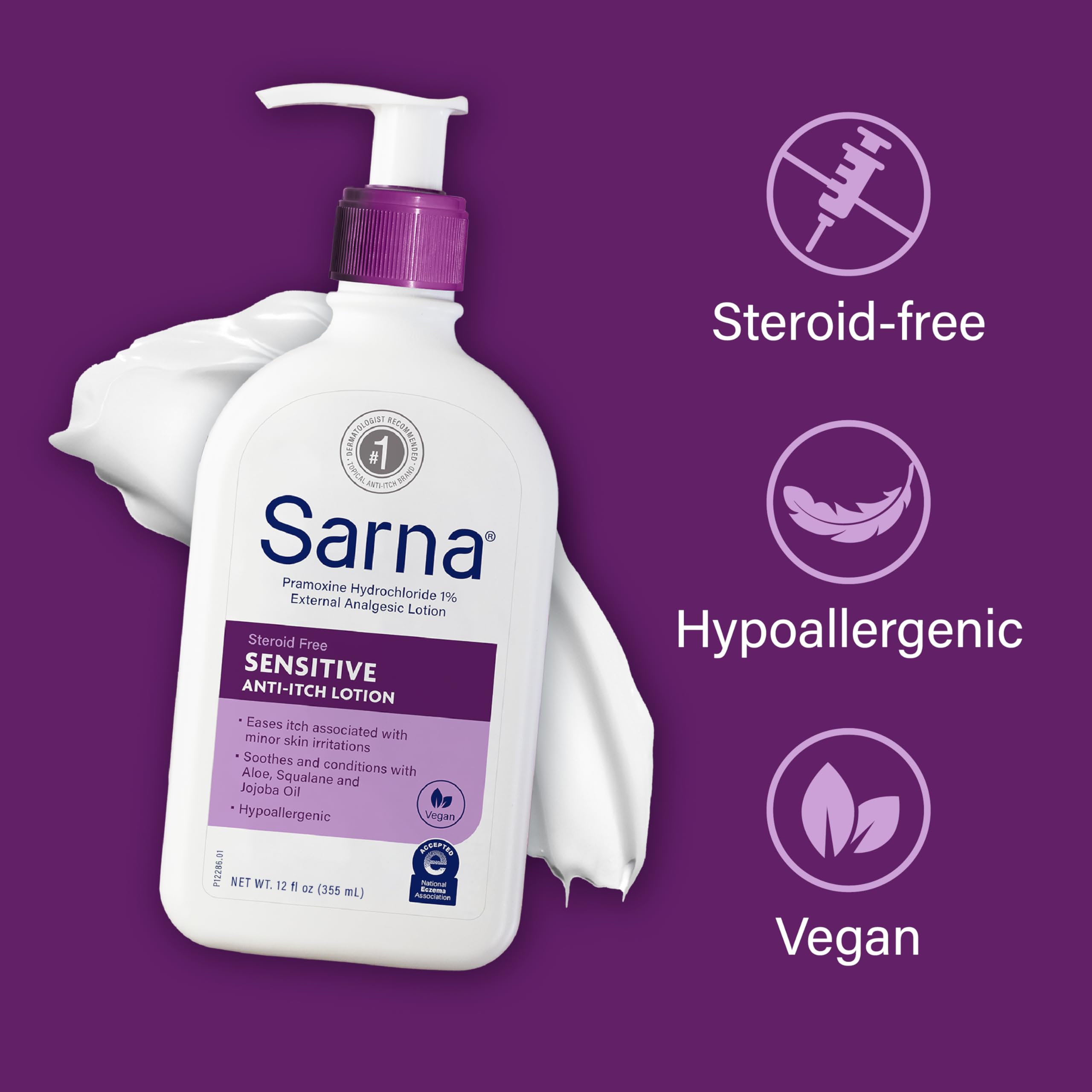 Sarna product label with NEA acceptance demonstrating suitability