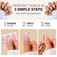 Sassy Saints strips and tools displayed for quick nine-minute application benefit