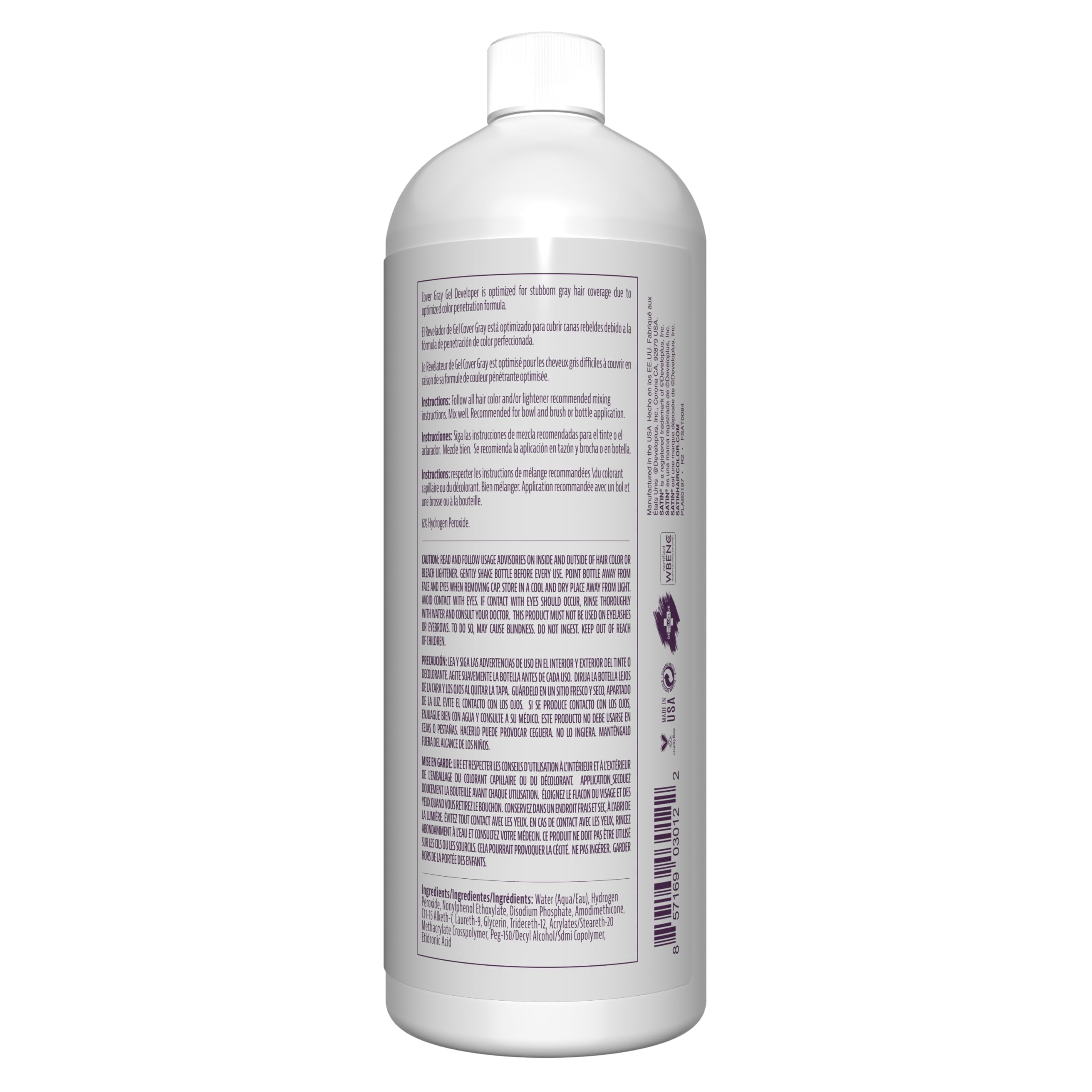 Satin developer pouring close-up illustrates smooth silicone texture for easy mixing
