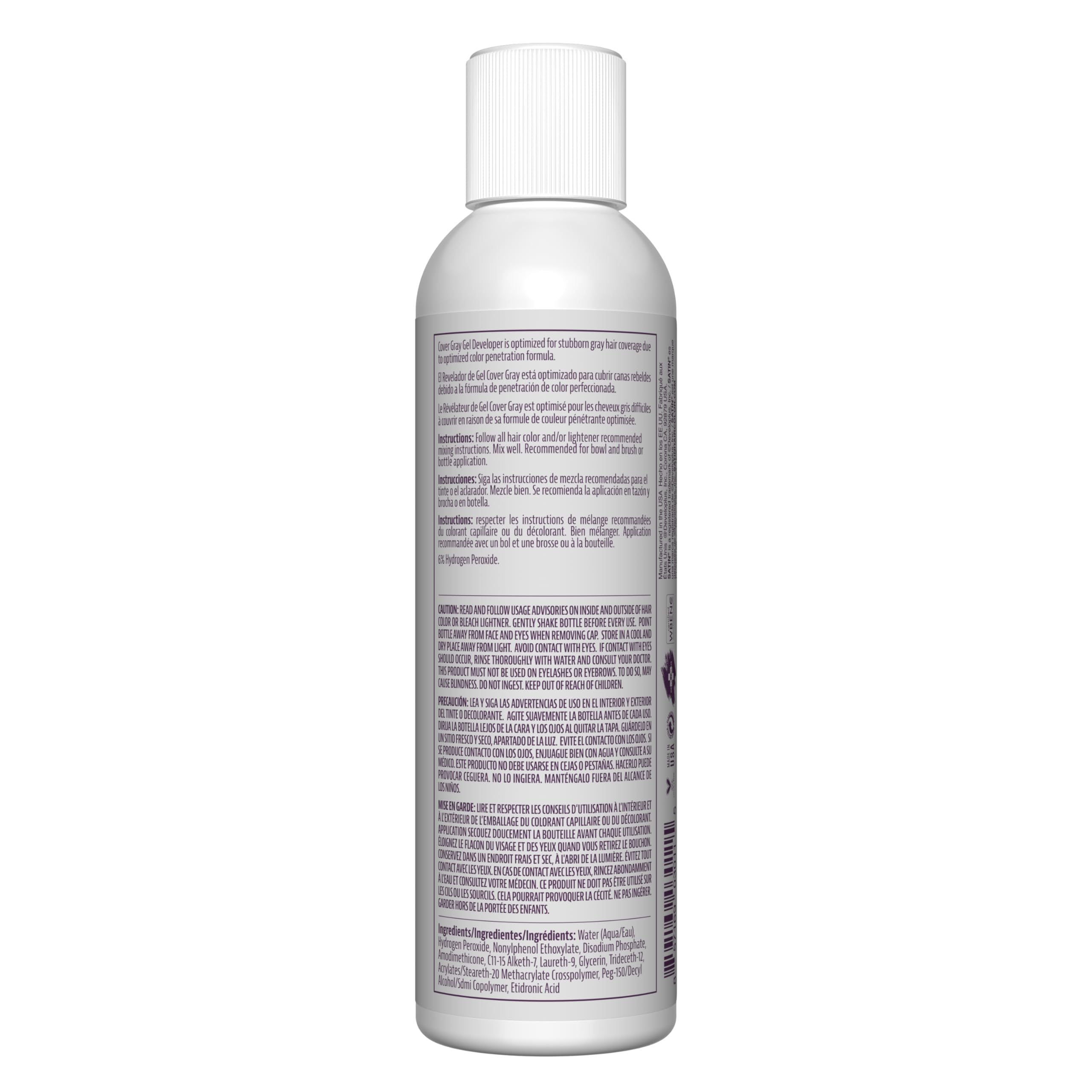 Satin developer in stylist hands applying color demonstrates control and shiny finish benefit
