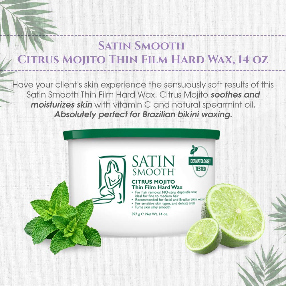 Melted Satin Smooth Citrus Mojito wax texture showing spreadable, low-heat consistency