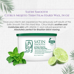 Melted Satin Smooth Citrus Mojito wax texture showing spreadable, low-heat consistency