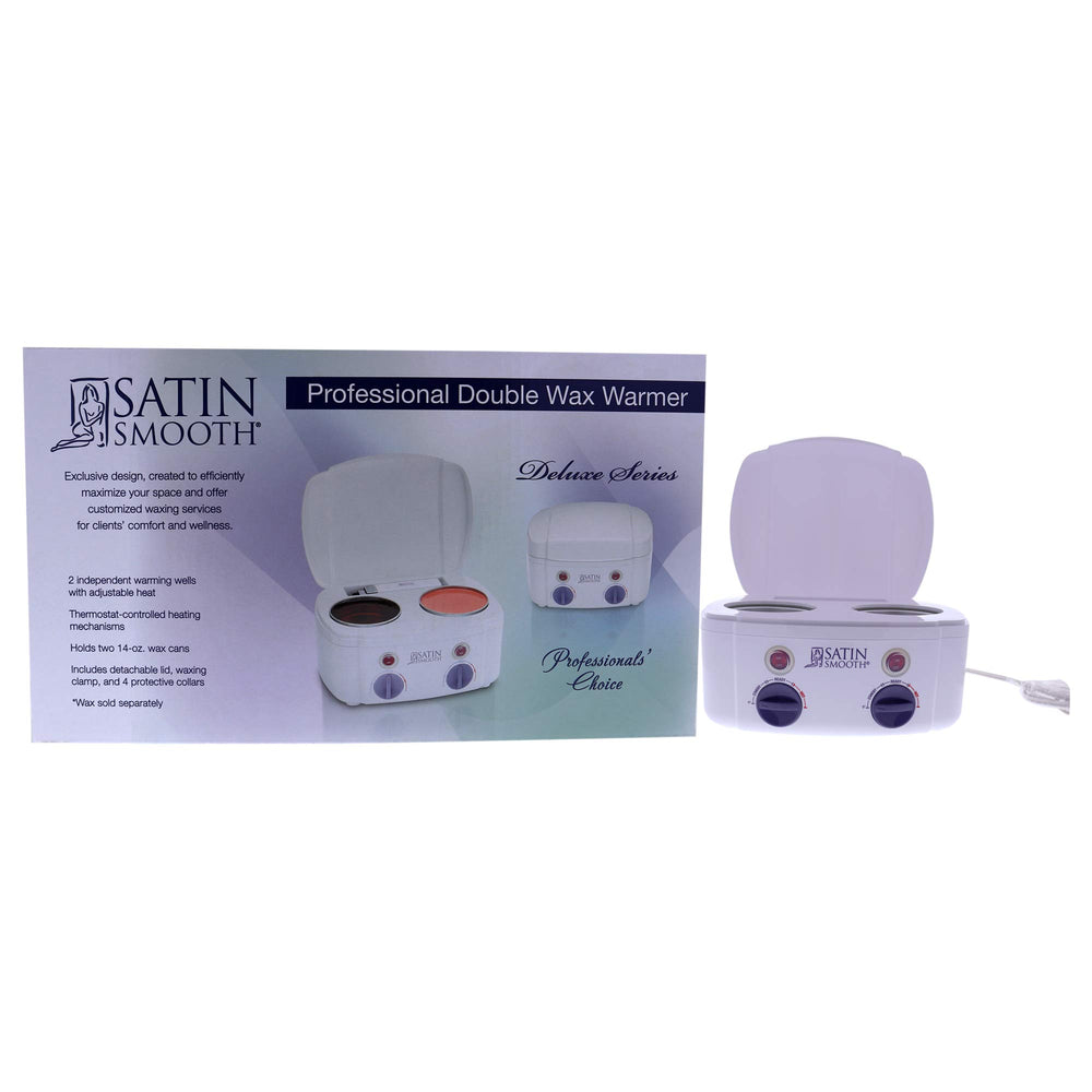 SATIN SMOOTH front view showing dual wax wells and professional controls for versatile use