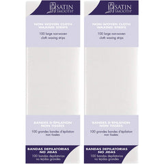 SATIN SMOOTH front pack of large non-woven wax strips, shows quantity and convenience