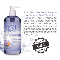 Satin Smooth in use prepping skin before waxing for gentler removal benefit