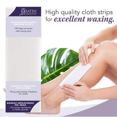 SATIN SMOOTH strip held by hand to show size, aids in gauging coverage per strip