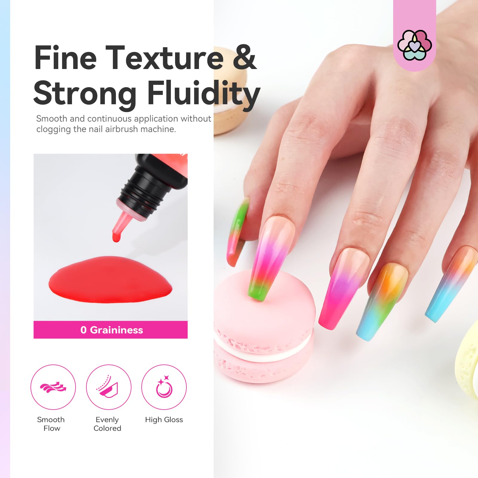 SAVILAND applied in salon setting demonstrating professional airbrush manicure result