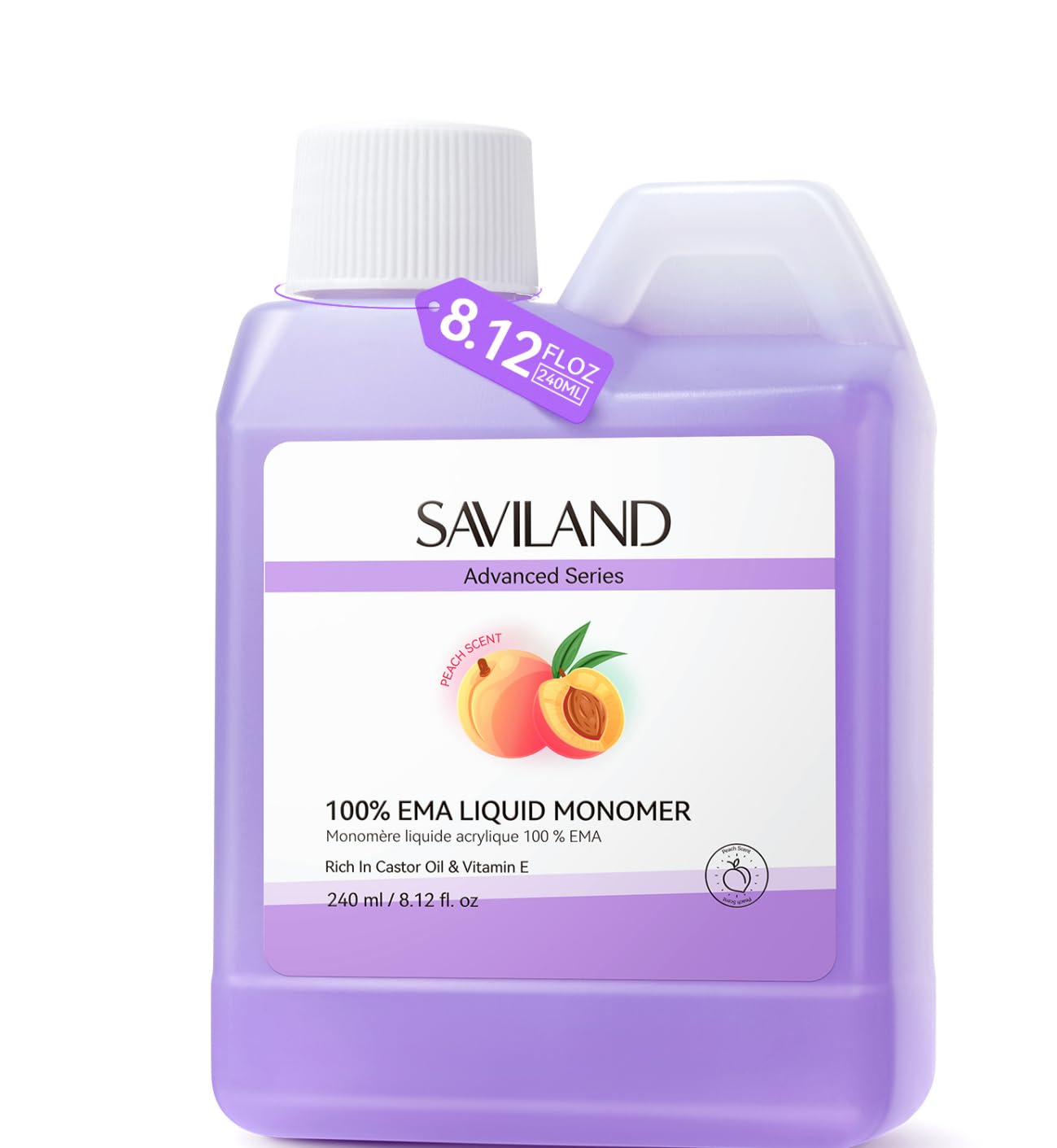 SAVILAND bottle front view showing 240 ml and clear branding for easy identification