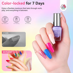 SAVILAND color swatch strip highlighting pastel shades for easy shade selection