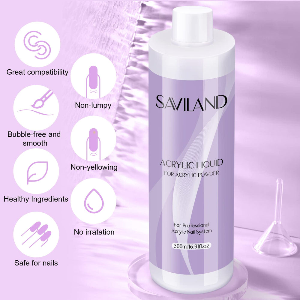 SAVILAND finished acrylic nails lifestyle demonstrating glossy durable finish