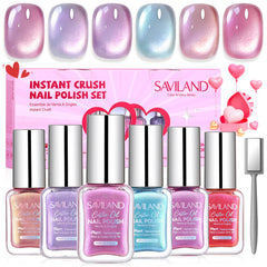 SAVILAND front packaging showing six pink bottles and magnet, ideal gift
