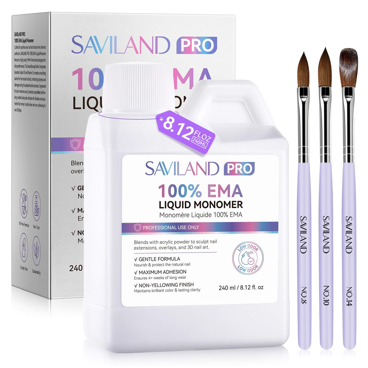 SAVILAND 240ml bottle front view highlighting product volume and professional finish