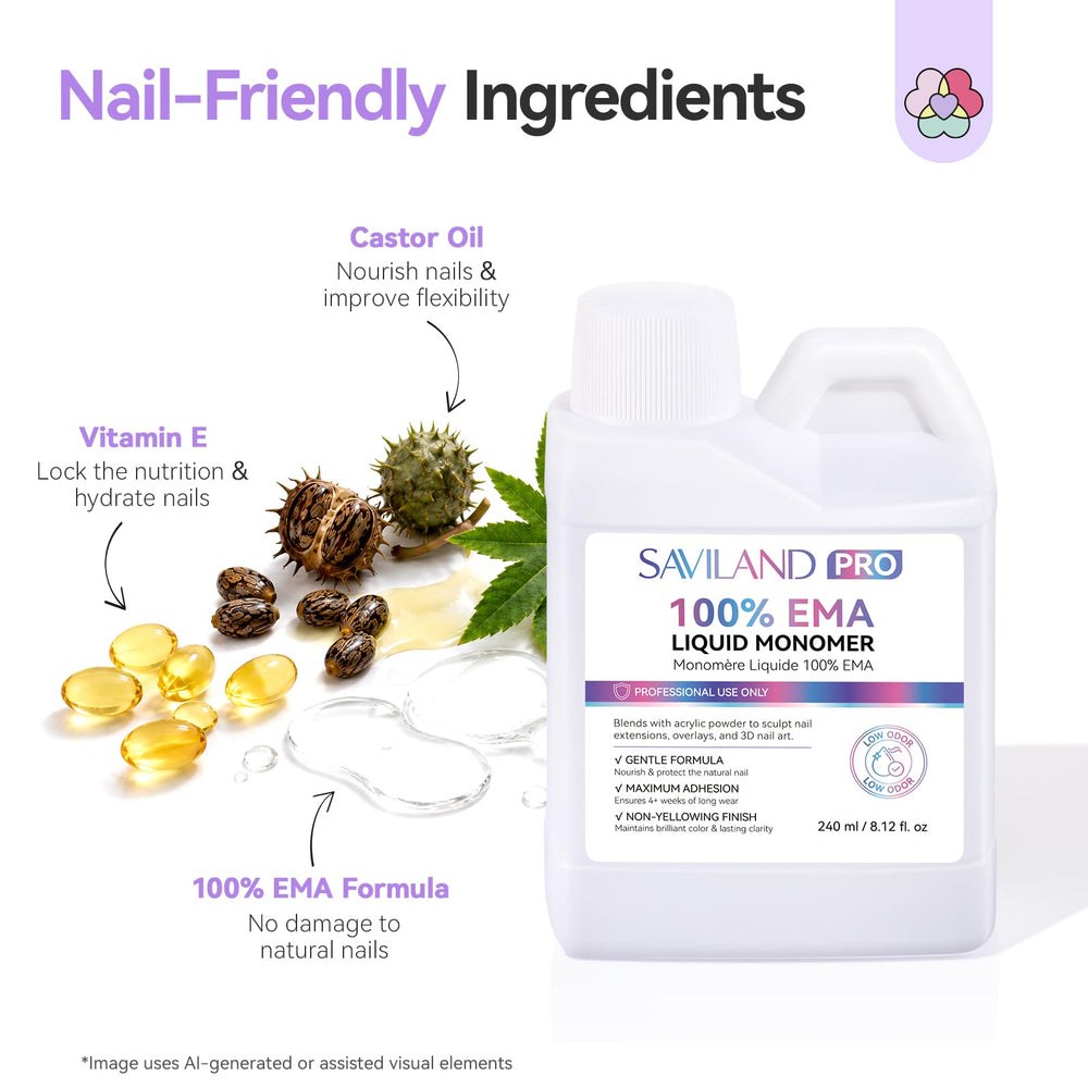 SAVILAND in-use nail extension scene showing reliable adhesion and clean sculpting