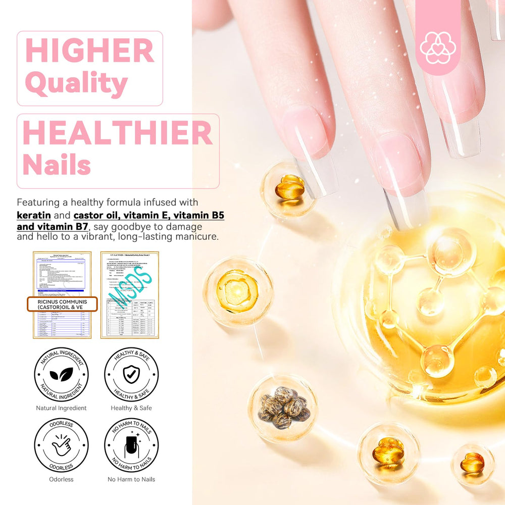 SAVILAND applied clear dip powder on nails with French tip for durable glossy look