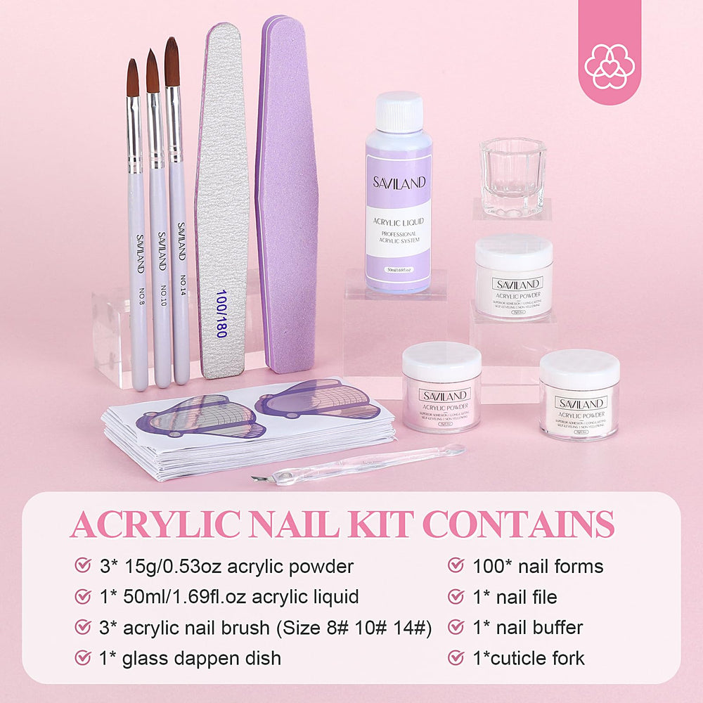 SAVILAND powder pots close-up showing white pink clear for versatile looks