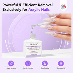 SAVILAND remover liquid texture close-up highlighting fast-dissolve action