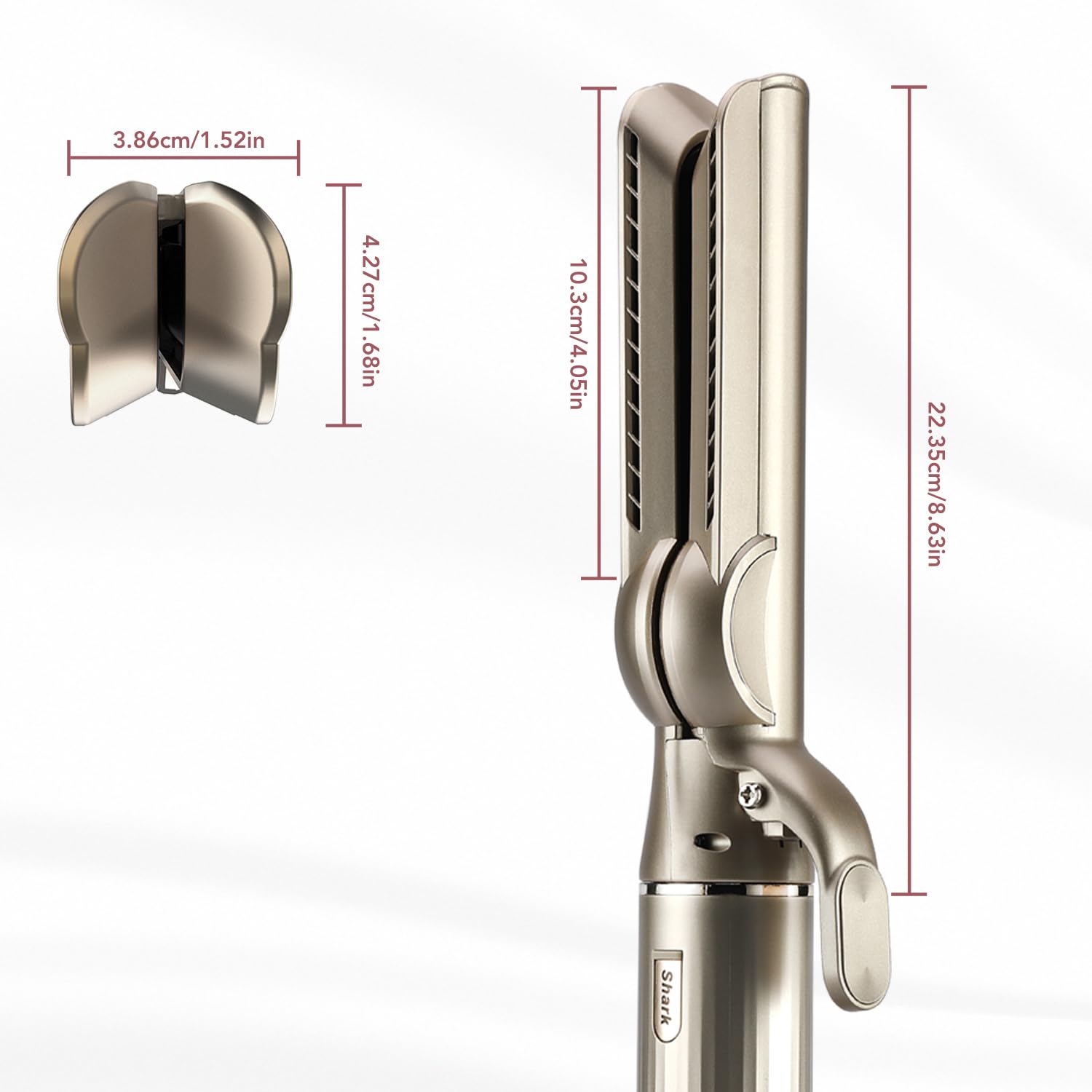 SAZIKA clamp detail highlighting durable construction and secure hold benefit