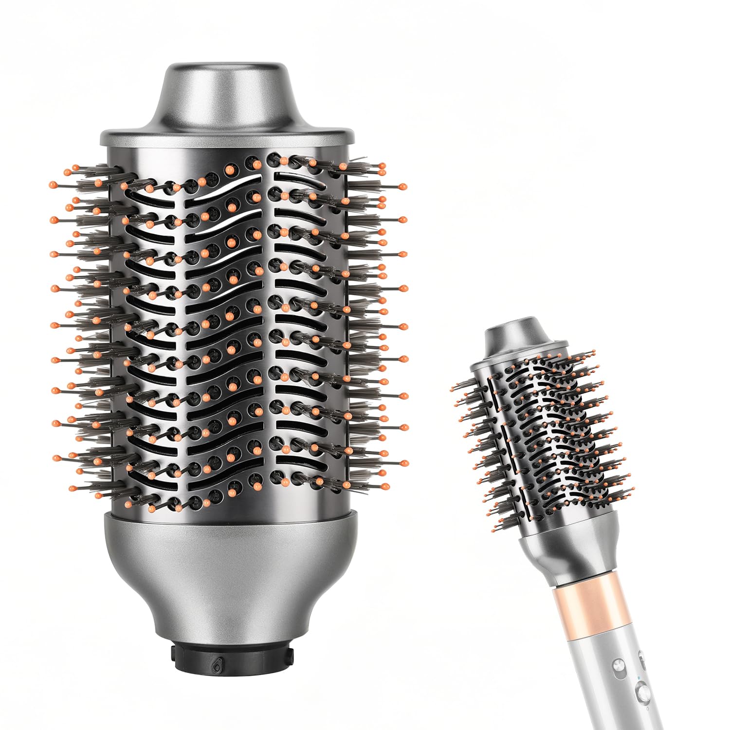 SAZIKA front view of large volumizing brush attachment showing design and fit