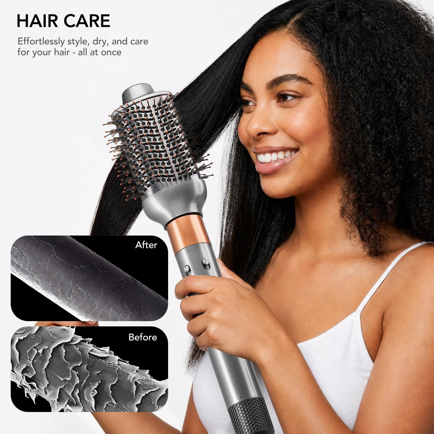 SAZIKA nano-titanium barrel texture for even heat and reduced damage