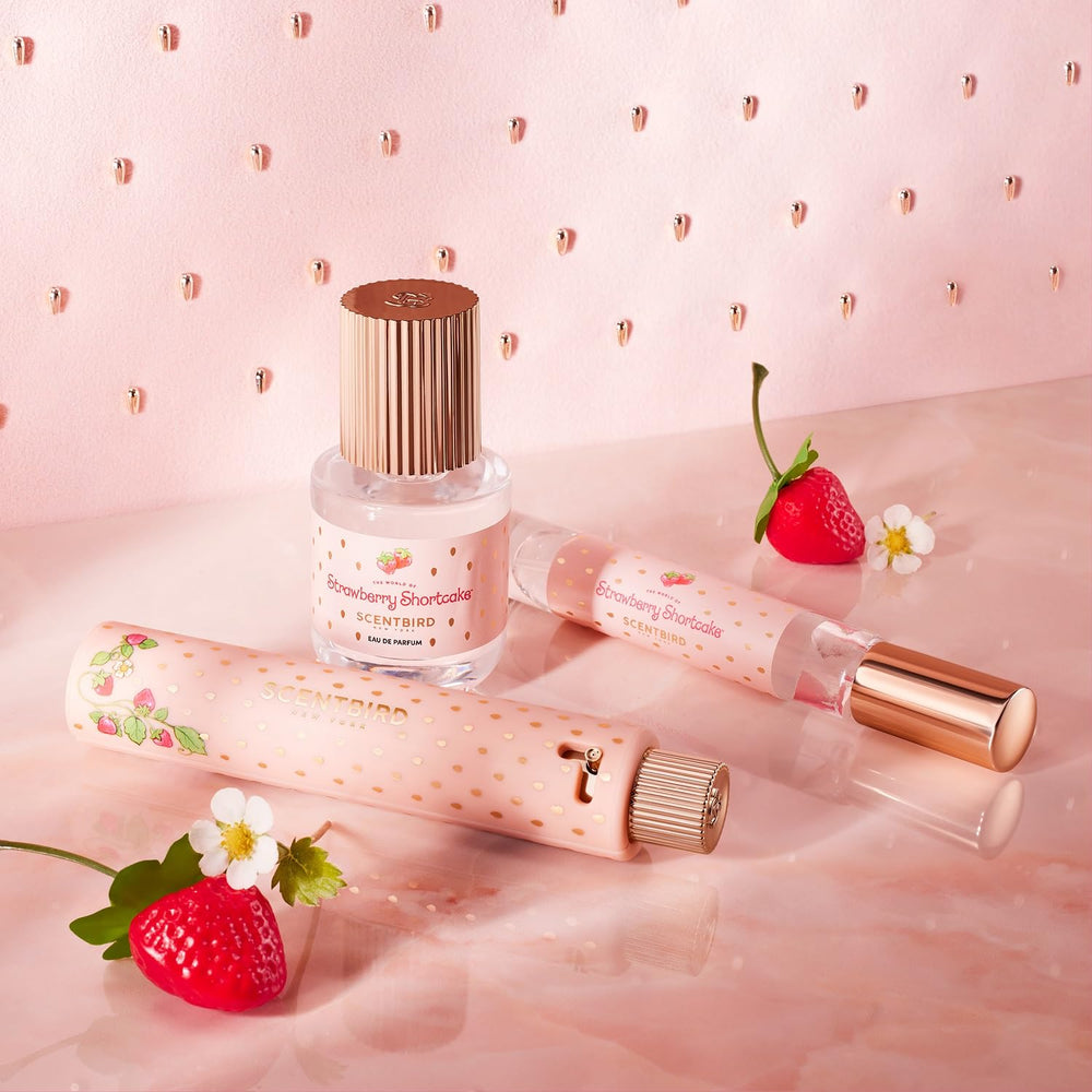 Scentbird bottle styled at a brunch table suggesting daytime, casual wearability