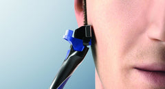 Schick Hydro 5 in-use trimmer detail demonstrating precision trimming benefit