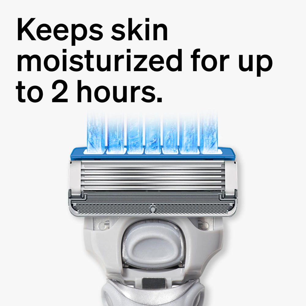 Schick Hydro gel pools texture emphasizing moisturization benefit
