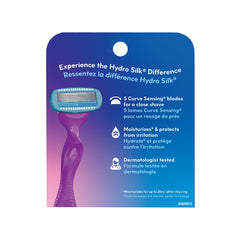 Schick Hydro Silk close-up of five blades highlighting smoother glide